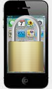 Image of iPhone with padlock