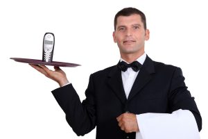 Waitor serving telephone