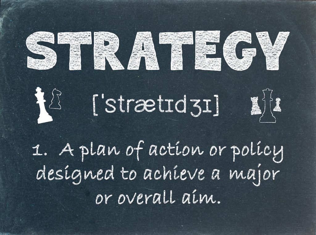 STRATEGY Definition on Blackboard (business marketing planning)