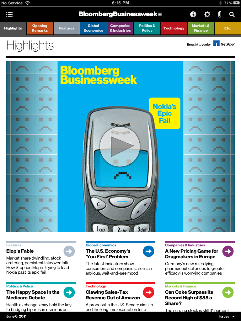 BusinessWeek for iPad Review: Best Magazine App So Far