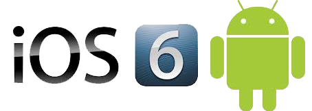 iOS 6 and Android logos (Apple/Google)
