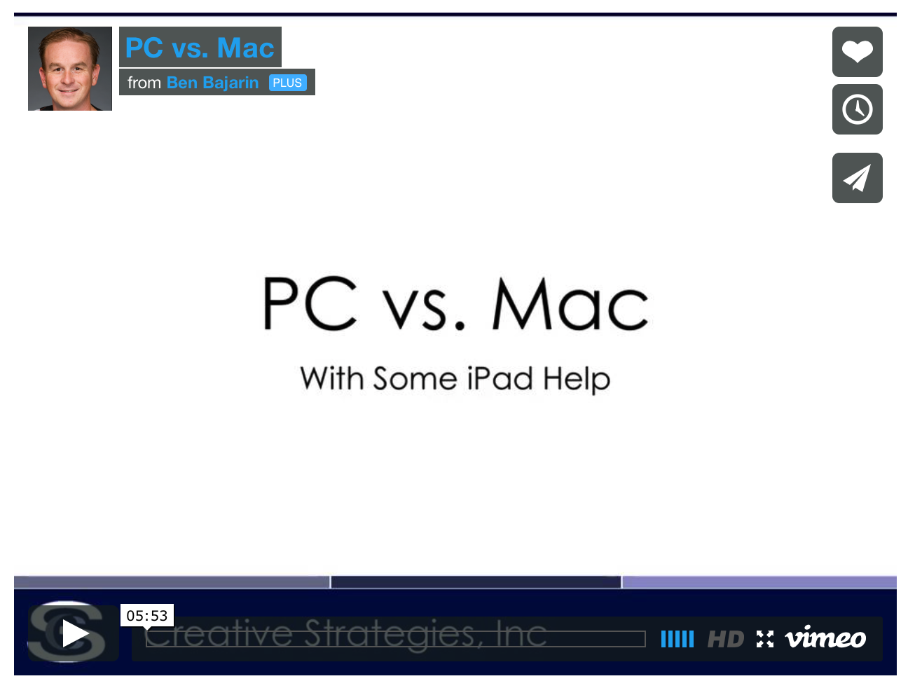 Video Analysis: Mac vs. PC With Some iPad Help