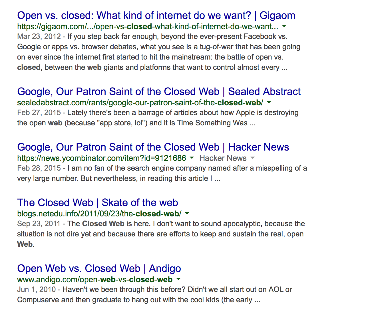 Google, Apps, and the Closed Web