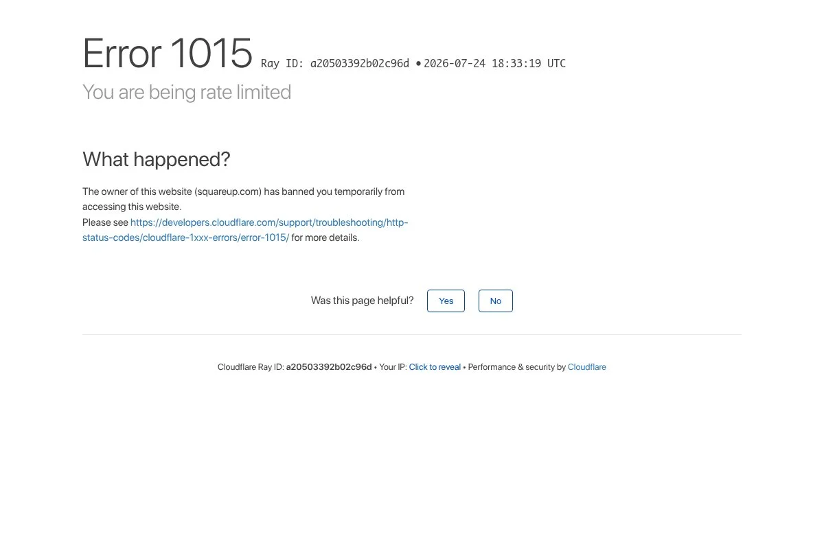 Screenshot of Square Appointments homepage