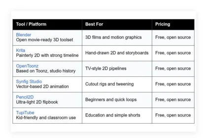best free animation software tools