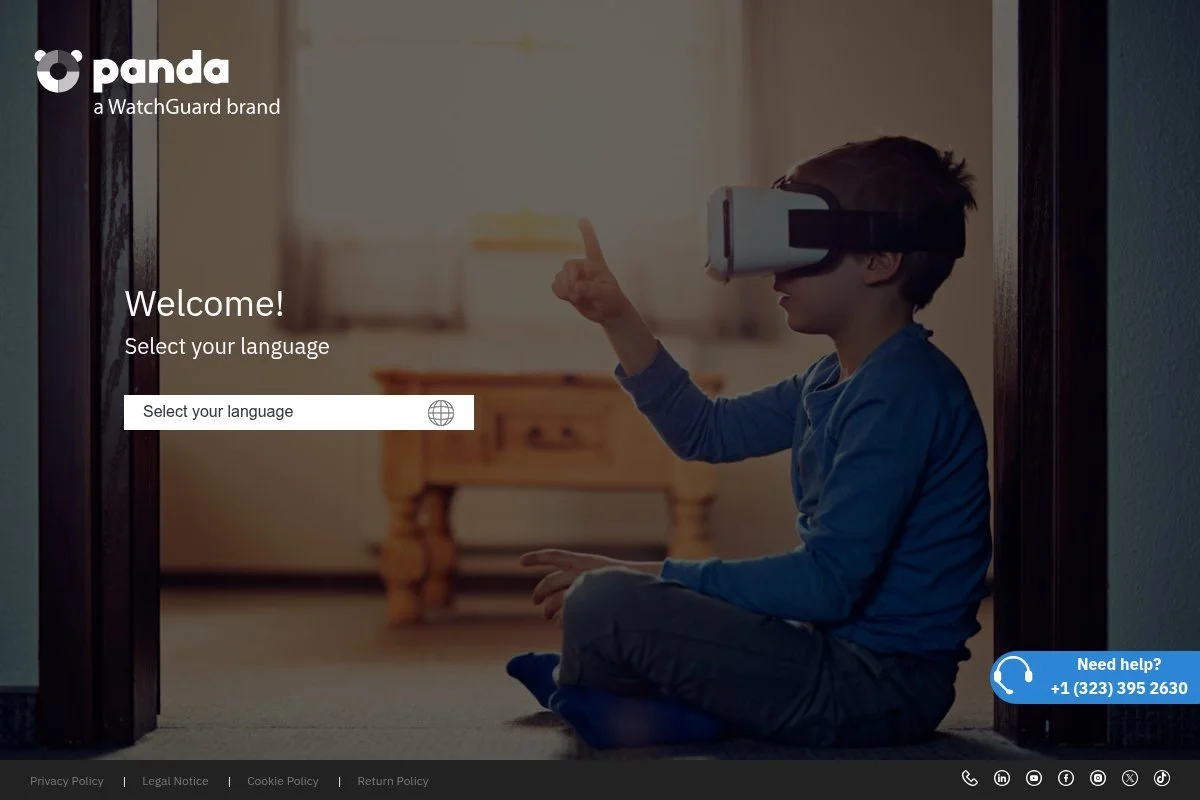 Screenshot of Panda Dome Free homepage