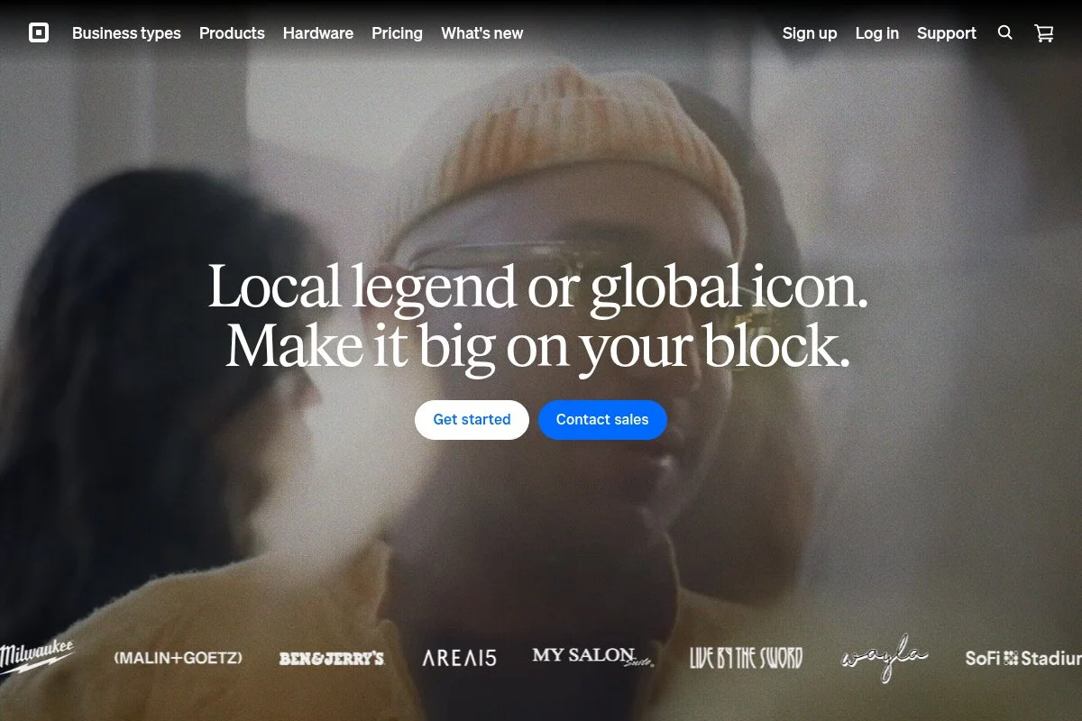 Screenshot of Square Appointments homepage