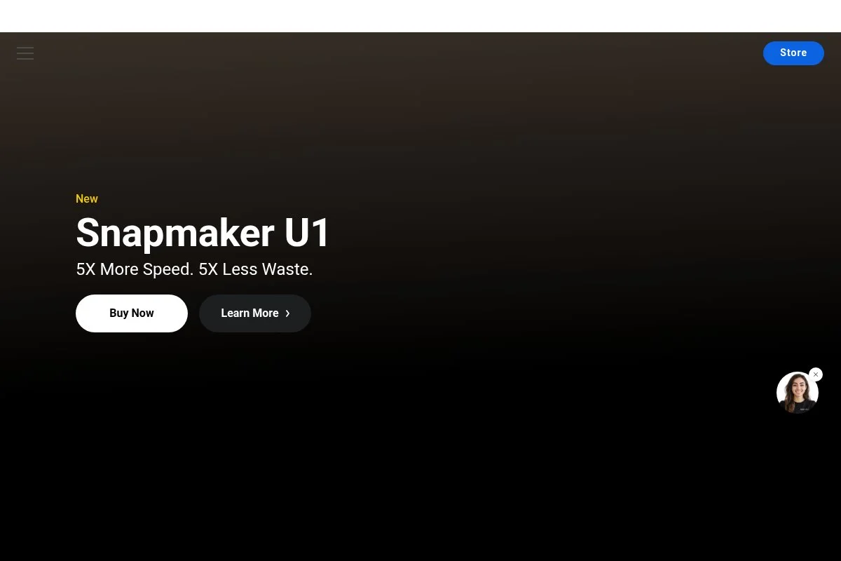 Screenshot of Snapmaker Luban homepage