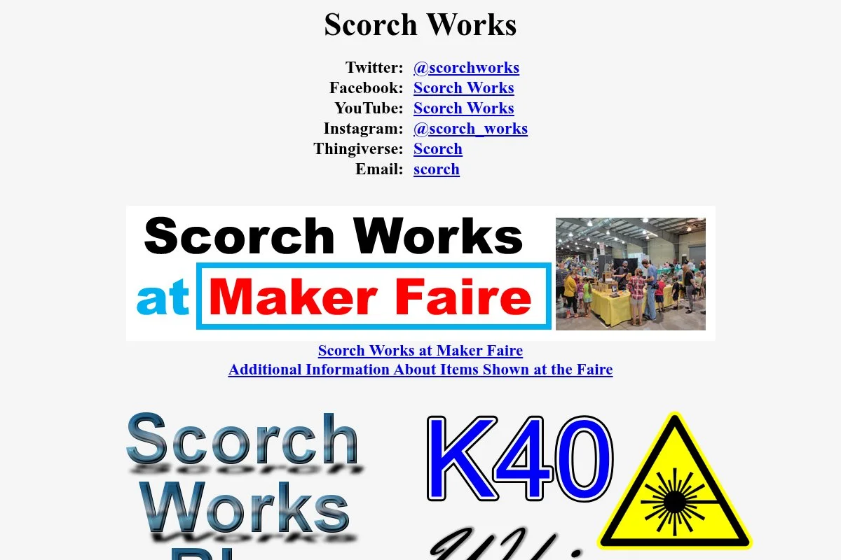 Screenshot of K40 Whisperer homepage