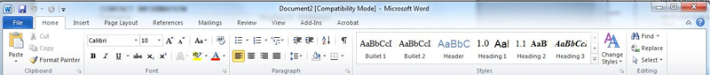 office-ribbon The Word 2010 ribbon