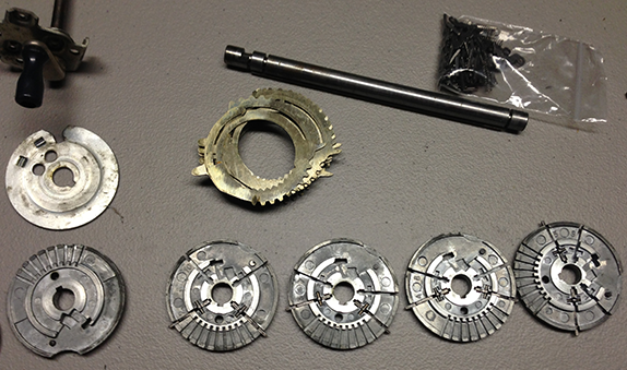 Disassembled Odhner 227 (Photo: Stephen Wildstrom)