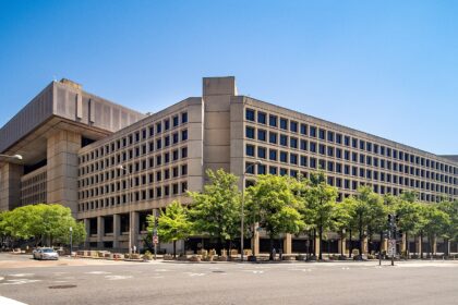 The J. Edgar Hoover Building, FBI headquarters, in Washington, D.C.