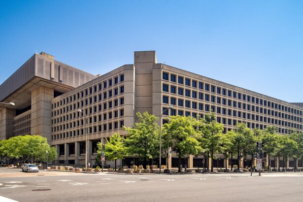 The J. Edgar Hoover Building, FBI headquarters, in Washington, D.C.