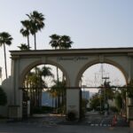 The Melrose Gate entrance to the Paramount Pictures studio lot in Hollywood