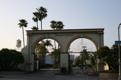 The Melrose Gate entrance to the Paramount Pictures studio lot in Hollywood