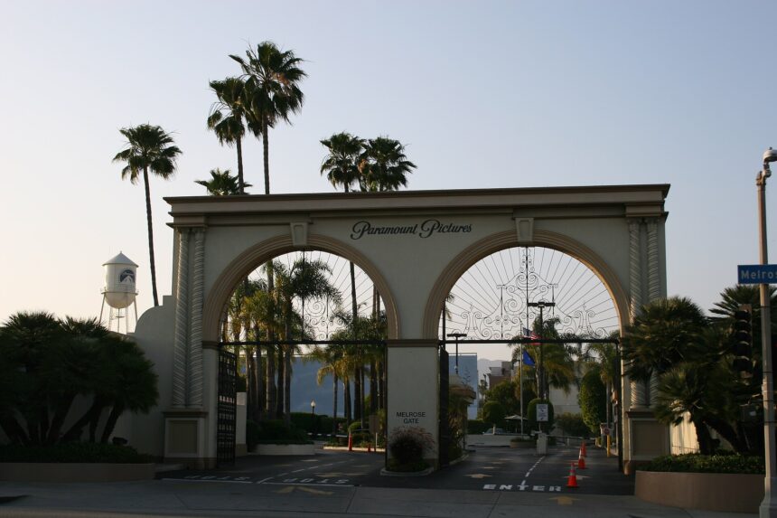The Melrose Gate entrance to the Paramount Pictures studio lot in Hollywood