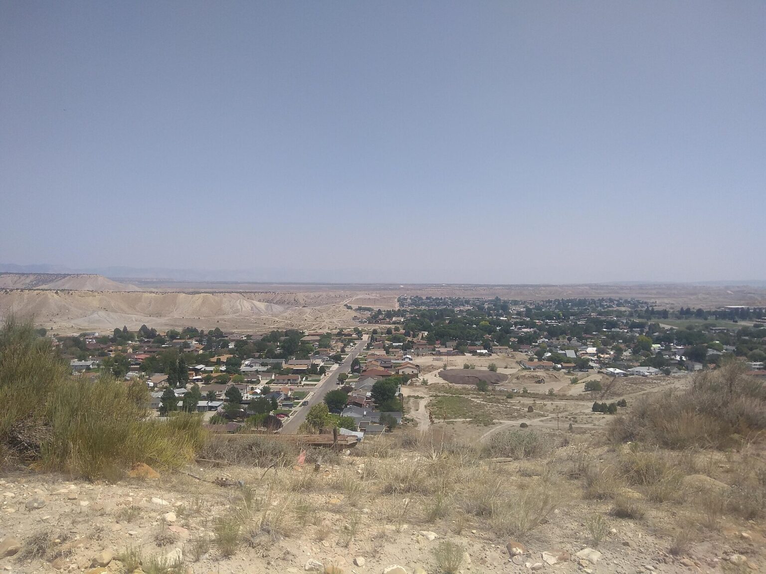 View over the town of Price, Utah, and the surrounding high desert