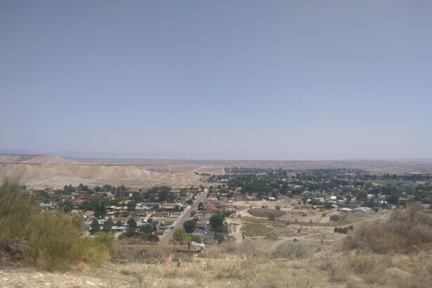 View over the town of Price, Utah, and the surrounding high desert
