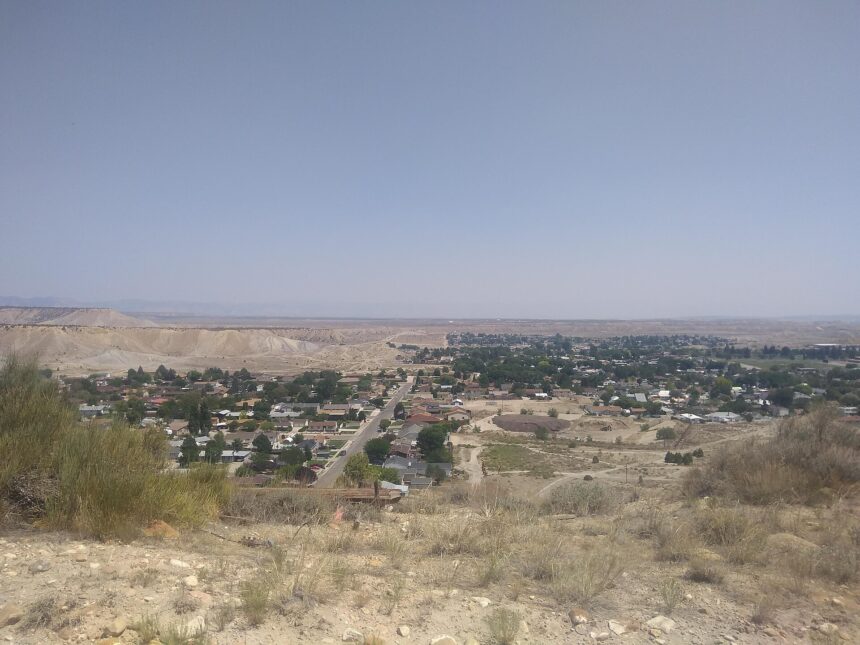 View over the town of Price, Utah, and the surrounding high desert