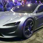 The second-generation Tesla Roadster prototype as shown in 2017