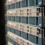 Rack-mounted servers in a Wikimedia Foundation data center